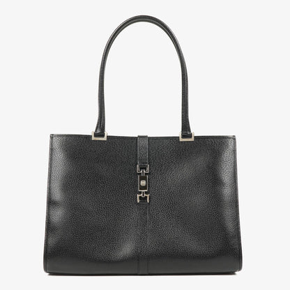 Gucci Jackie Schultertasche aus schwarzem Leder