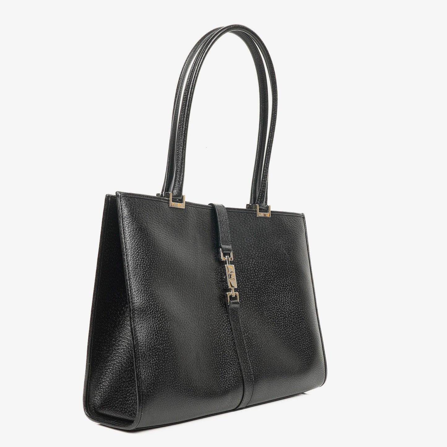 Gucci Jackie Schultertasche aus schwarzem Leder