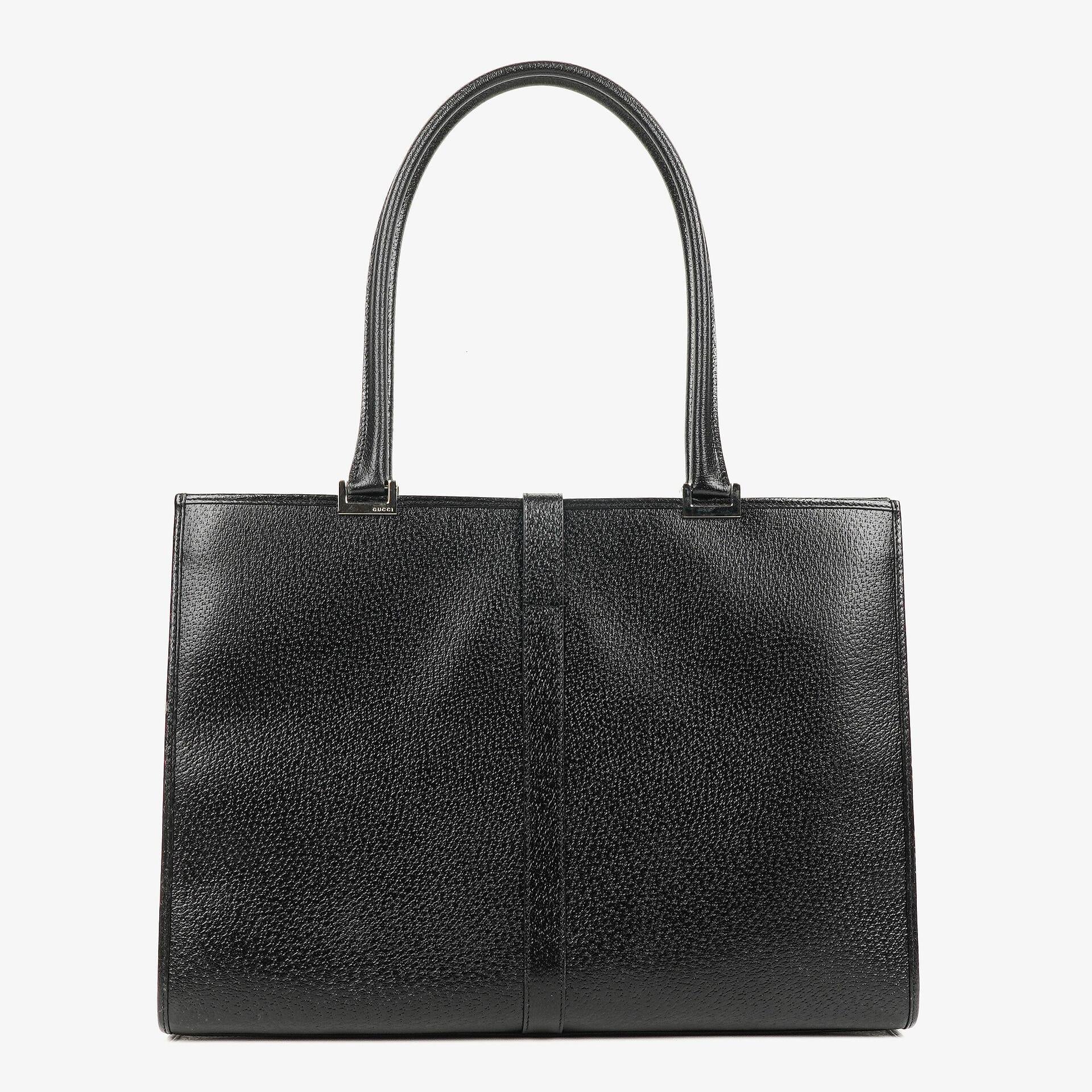 Gucci Jackie Schultertasche aus schwarzem Leder