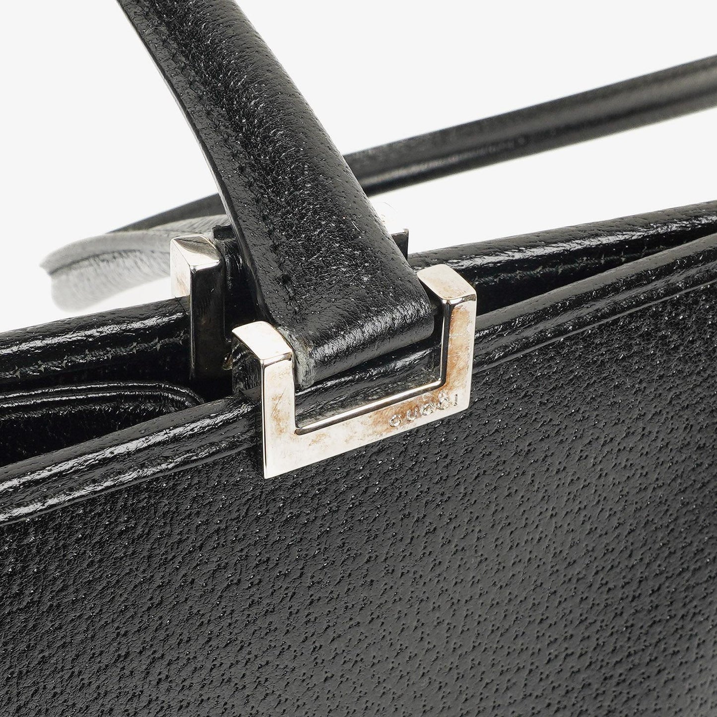 Gucci Jackie Schultertasche aus schwarzem Leder