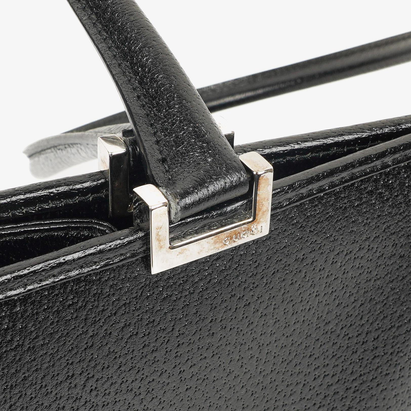 Gucci Jackie Schultertasche aus schwarzem Leder