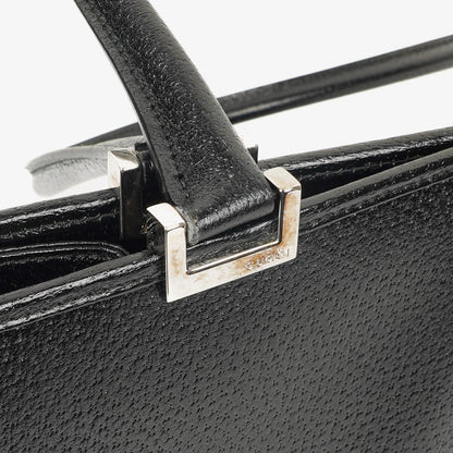 Gucci Jackie Schultertasche aus schwarzem Leder