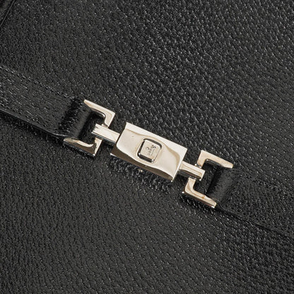 Gucci Jackie Schultertasche aus schwarzem Leder