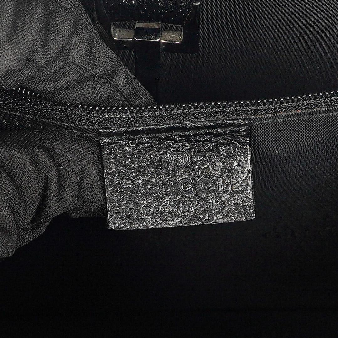 Gucci Jackie Schultertasche aus schwarzem Leder
