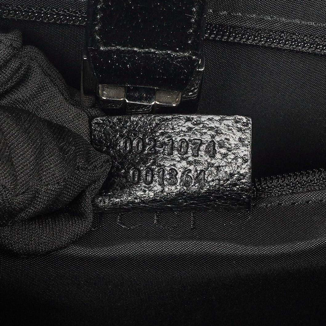 Gucci Jackie Schultertasche aus schwarzem Leder
