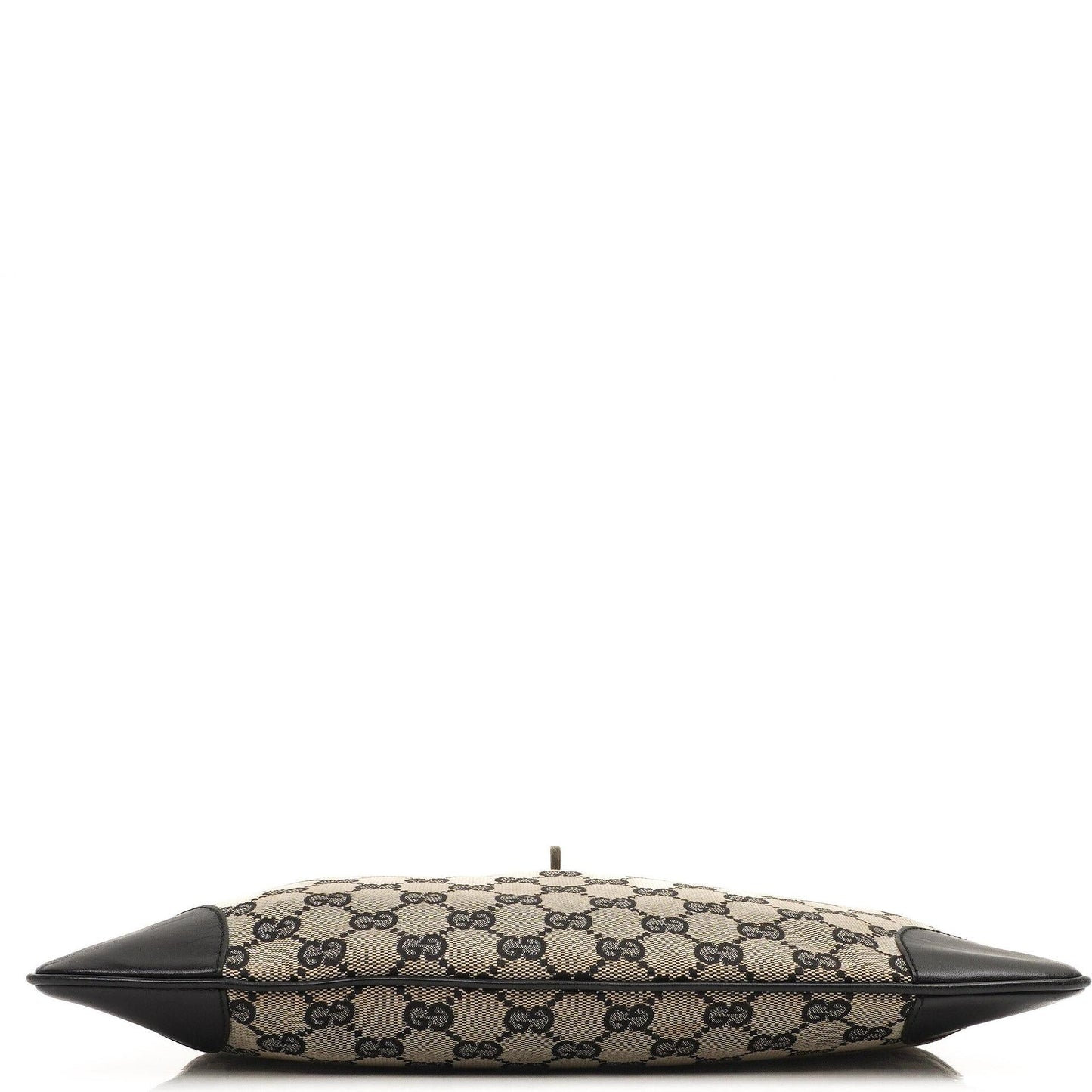 Gucci Jackie Mittlere Vintage Tasche Schwarz GG Canvas und Leder