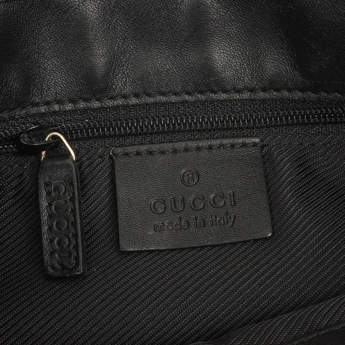 Gucci Jackie Mittlere Vintage Tasche Schwarz GG Canvas und Leder