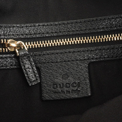 Gucci Jackie Medium Vintage Schultertasche Schwarz/Dunkelmarine GG Canvas und Leder