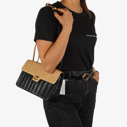 Gucci Jackie Medium Vintage Schultertasche Web-Streifen Dunkel-Marineblau Braun Canvas und Leder