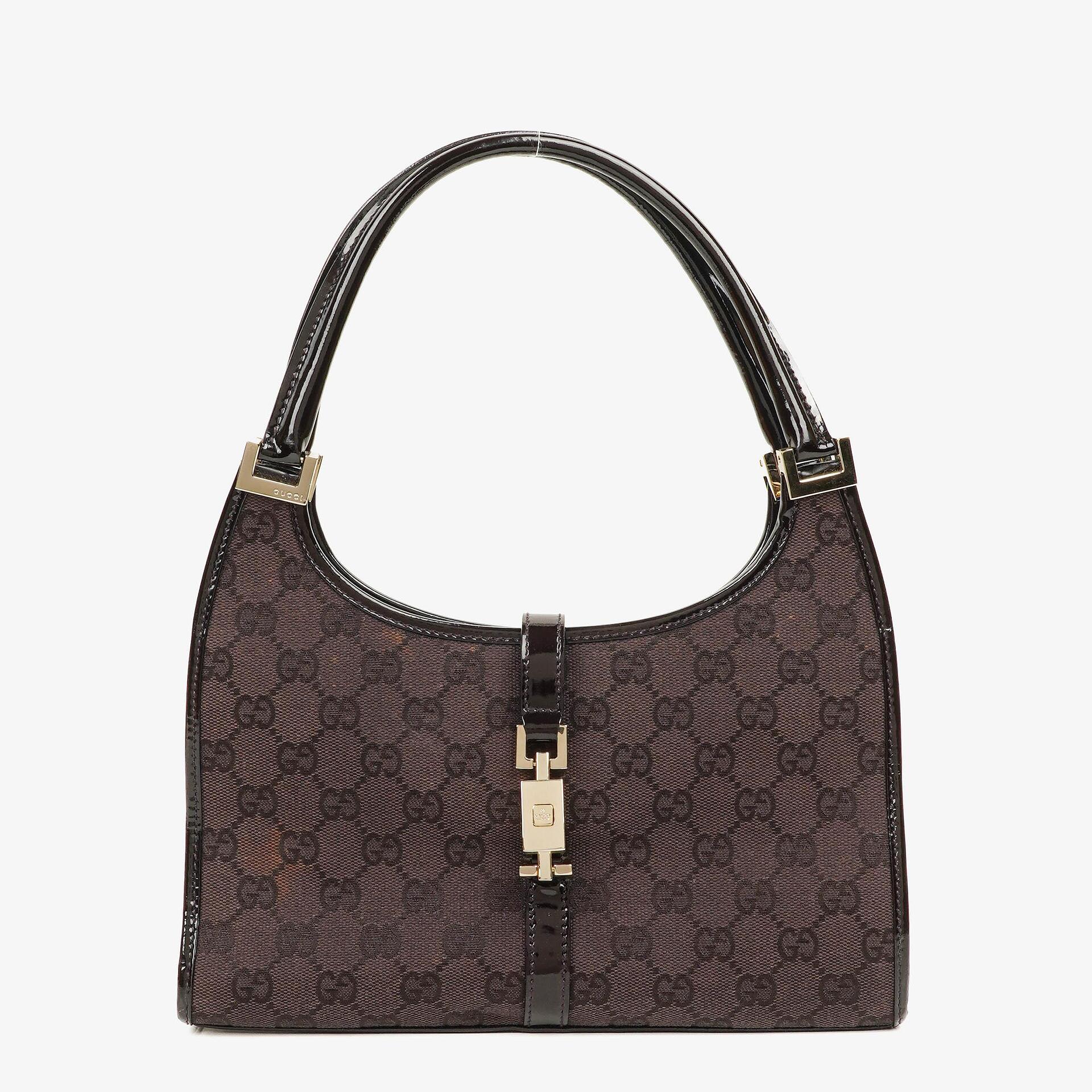 Gucci Jackie Schultertasche aus lila GG Canvas