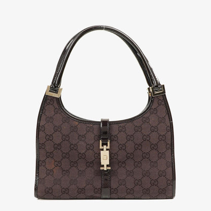 Gucci Jackie Schultertasche aus lila GG Canvas