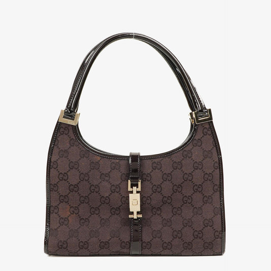 Gucci Jackie Schultertasche aus lila GG Canvas
