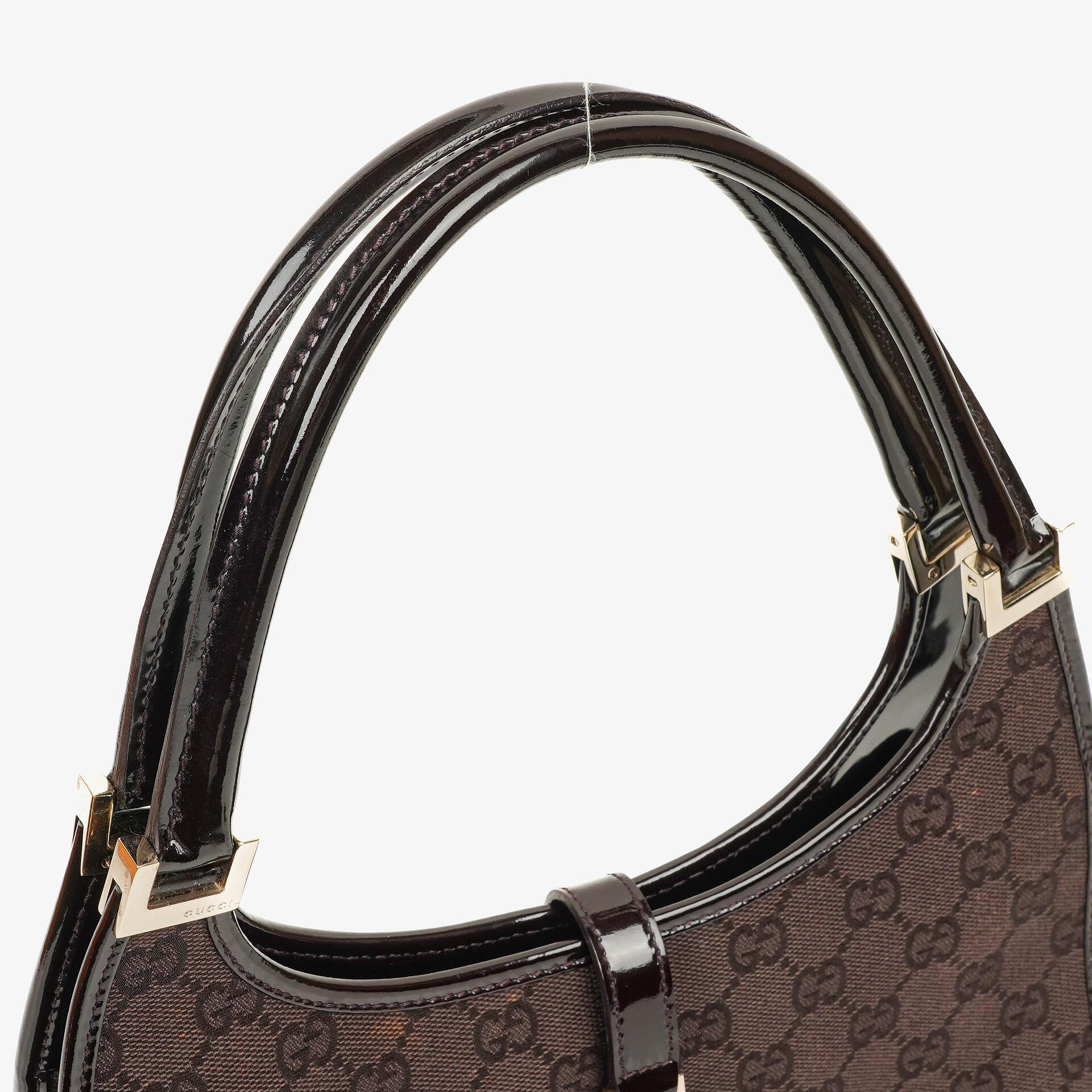 Gucci Jackie Schultertasche aus lila GG Canvas