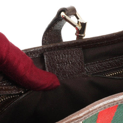Gucci Jackie Small GG Schultertasche aus braunem Canvas und Leder