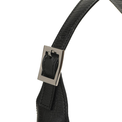 Gucci Jackie Vintage Mittel Schwarze GG Canvas Und Leder Schultertasche