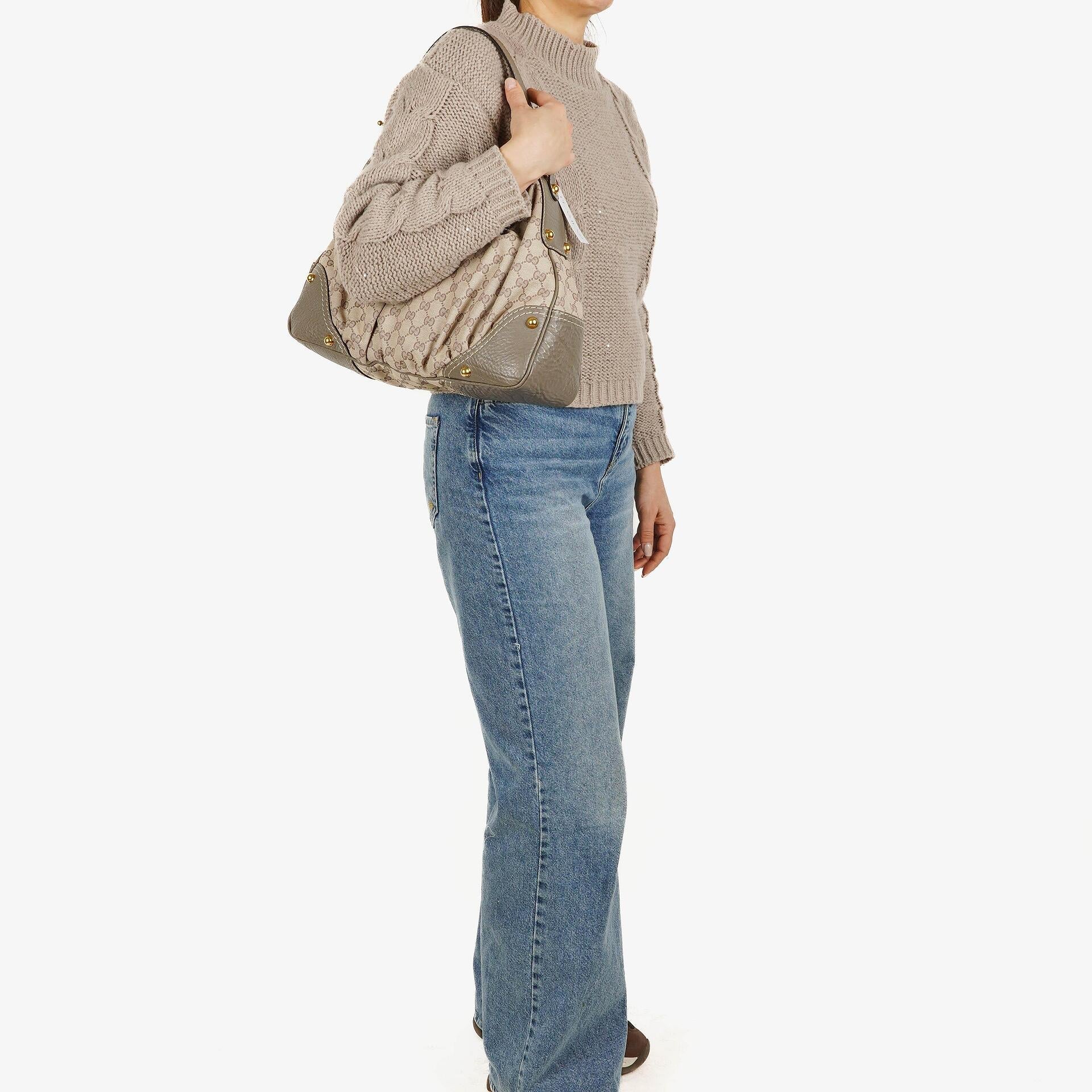 Gucci Jockey Medium Hobo Tasche aus GG Canvas