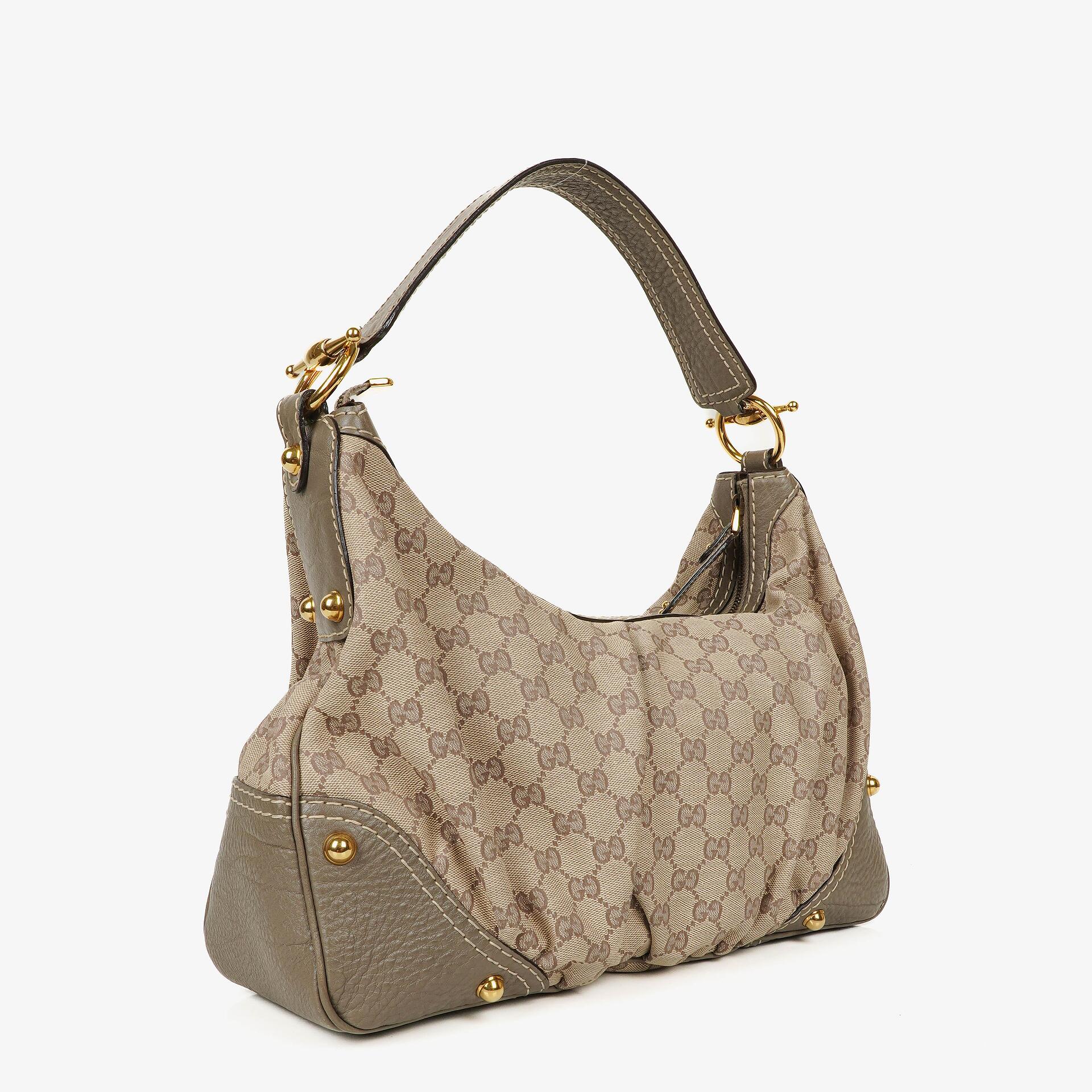 Gucci Jockey Medium Hobo Tasche aus GG Canvas