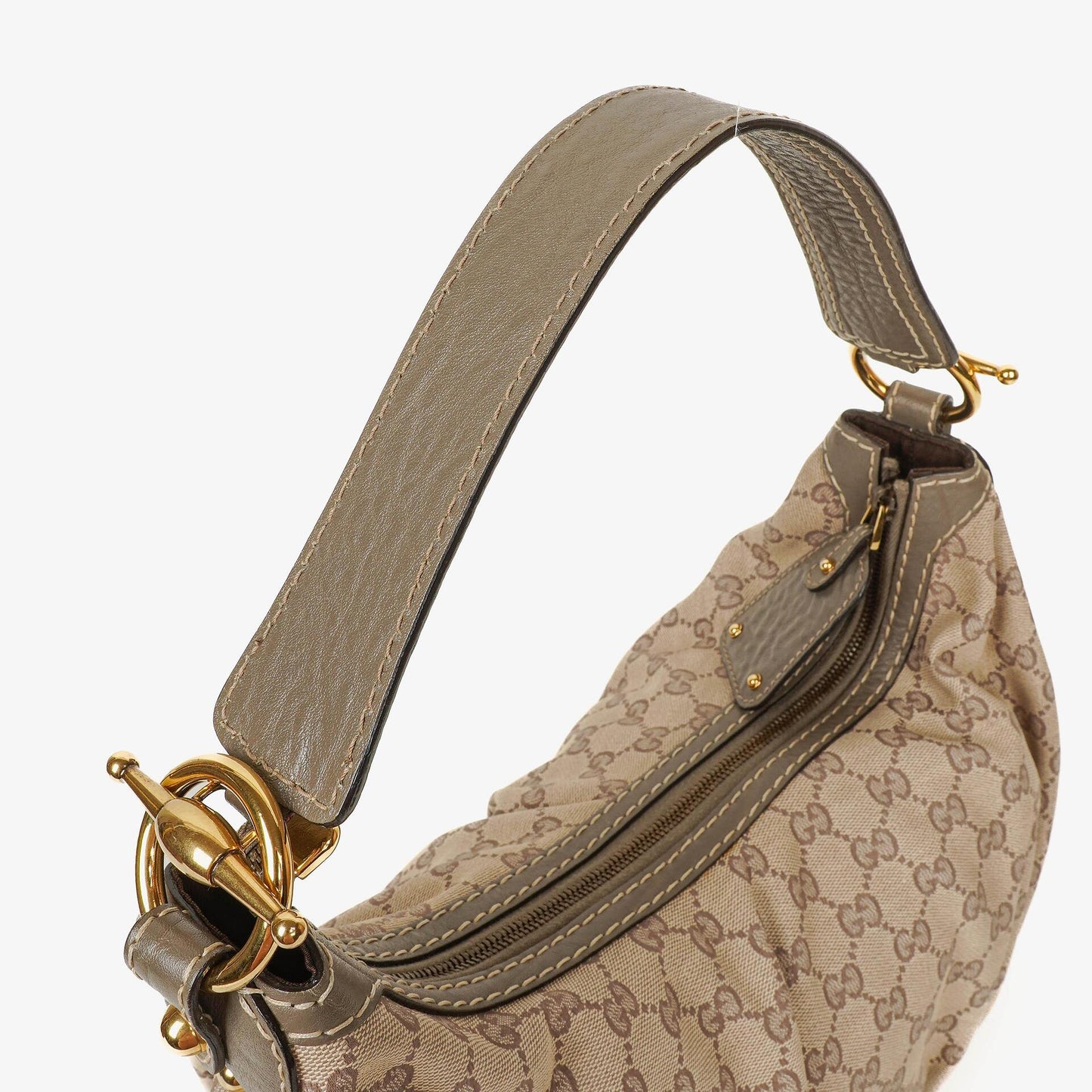 Gucci Jockey Medium Hobo Tasche aus GG Canvas