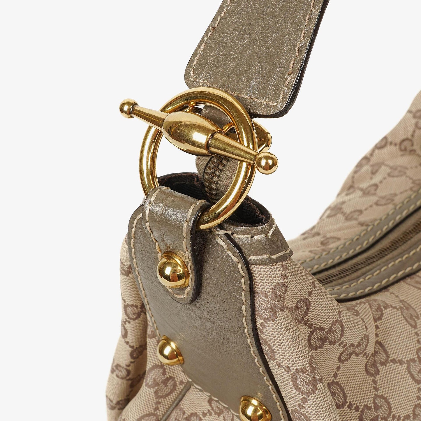 Gucci Jockey Medium Hobo Tasche aus GG Canvas