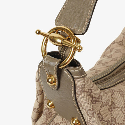 Gucci Jockey Medium Hobo Tasche aus GG Canvas