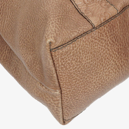 Gucci Tragetasche aus Leder mit Bambus-Bar und geflochtenen Griffen