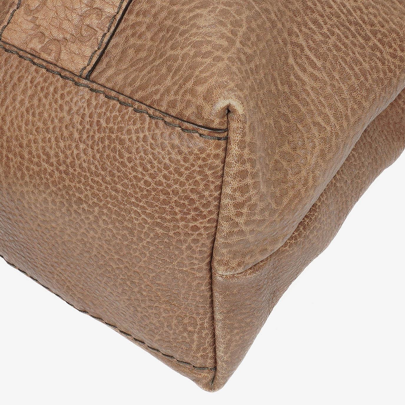 Gucci Tragetasche aus Leder mit Bambus-Bar und geflochtenen Griffen