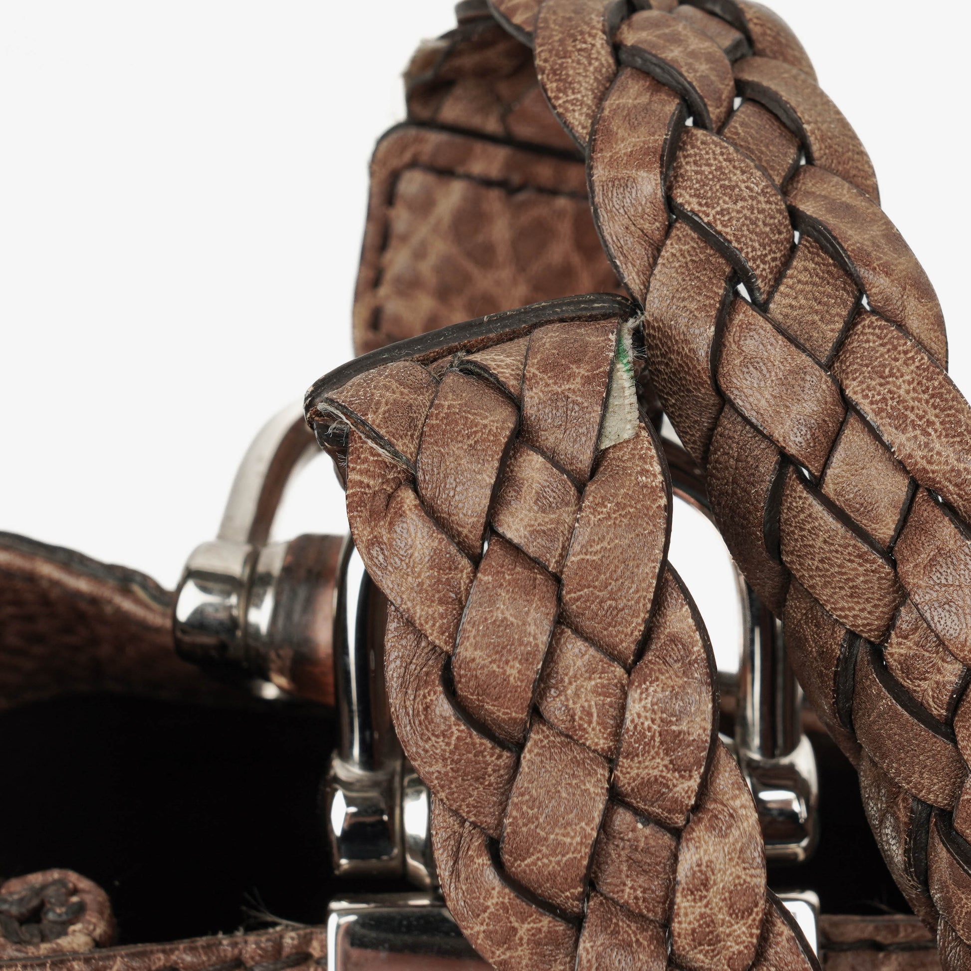 Gucci Tragetasche aus Leder mit Bambus-Bar und geflochtenen Griffen