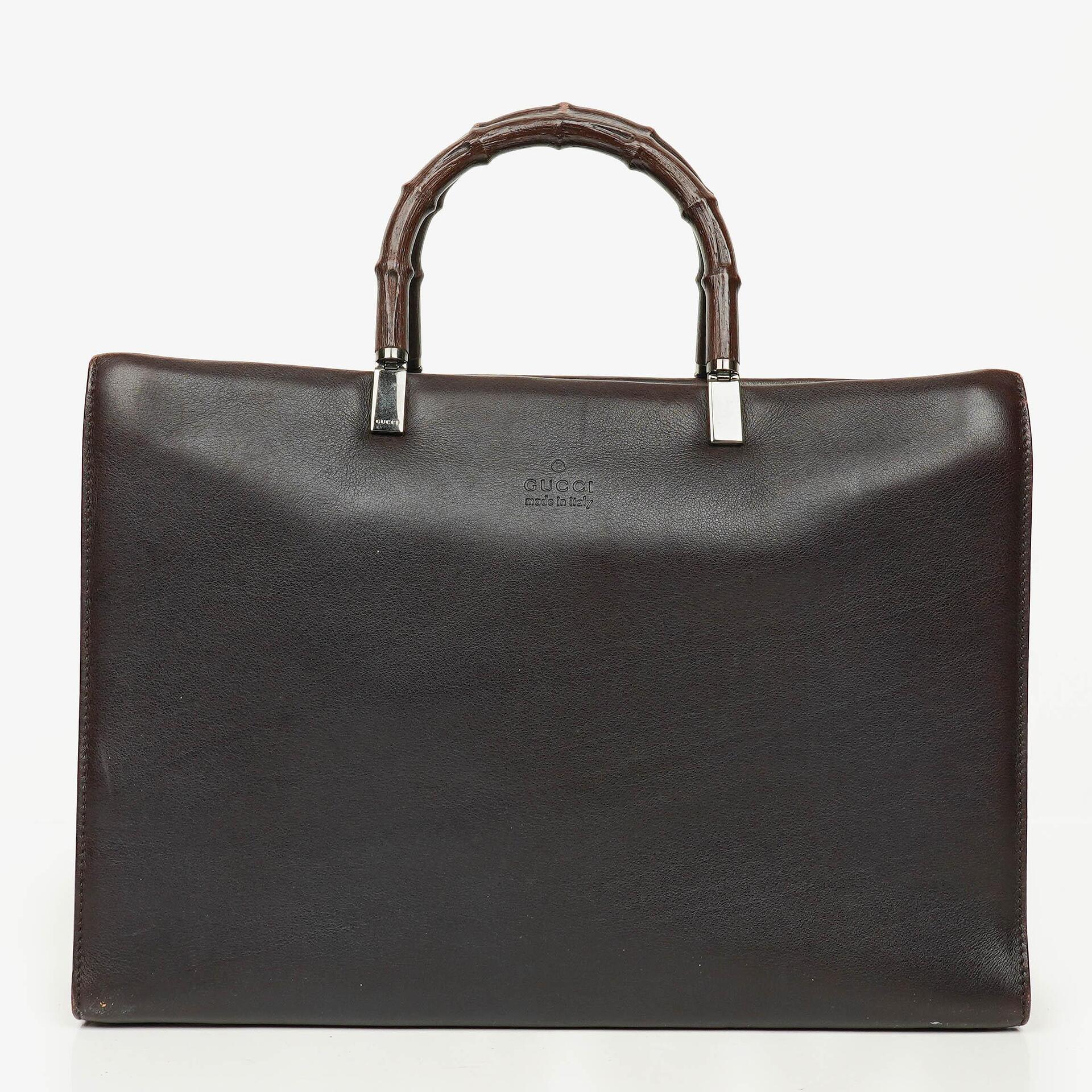 Gucci Bamboo Top Handle Tasche aus Leder