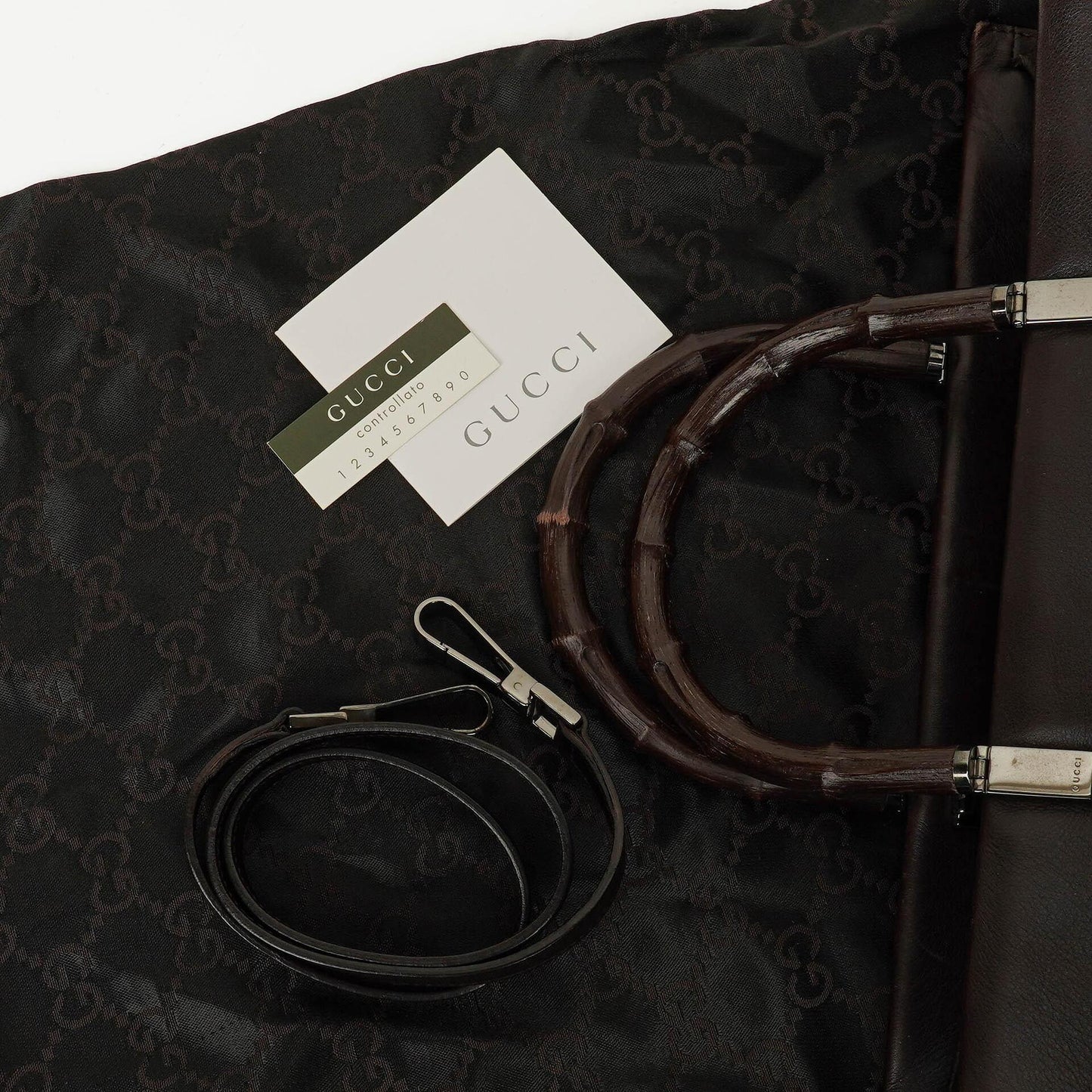 Gucci Bamboo Top Handle Tasche aus Leder