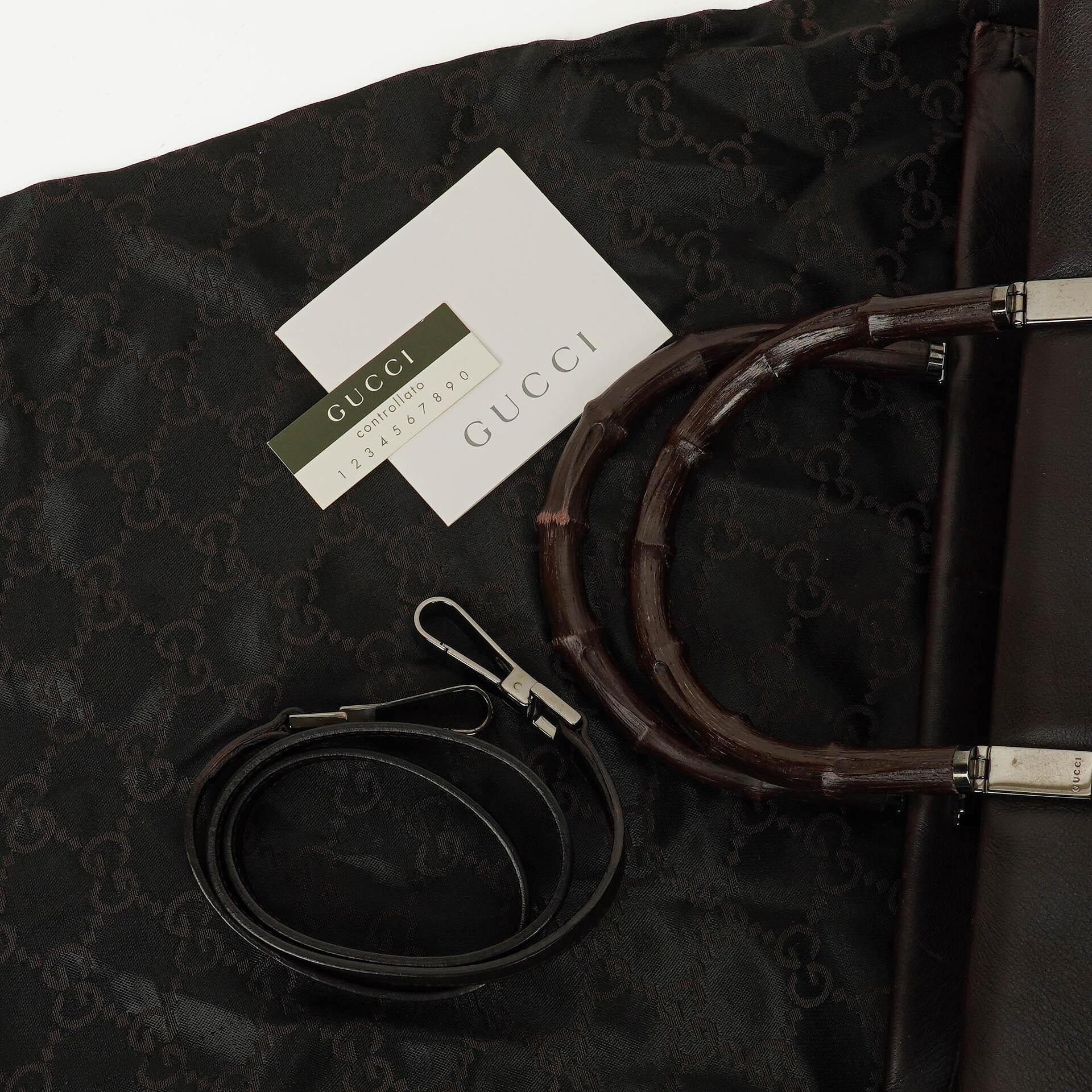 Gucci Bamboo Top Handle Tasche aus Leder
