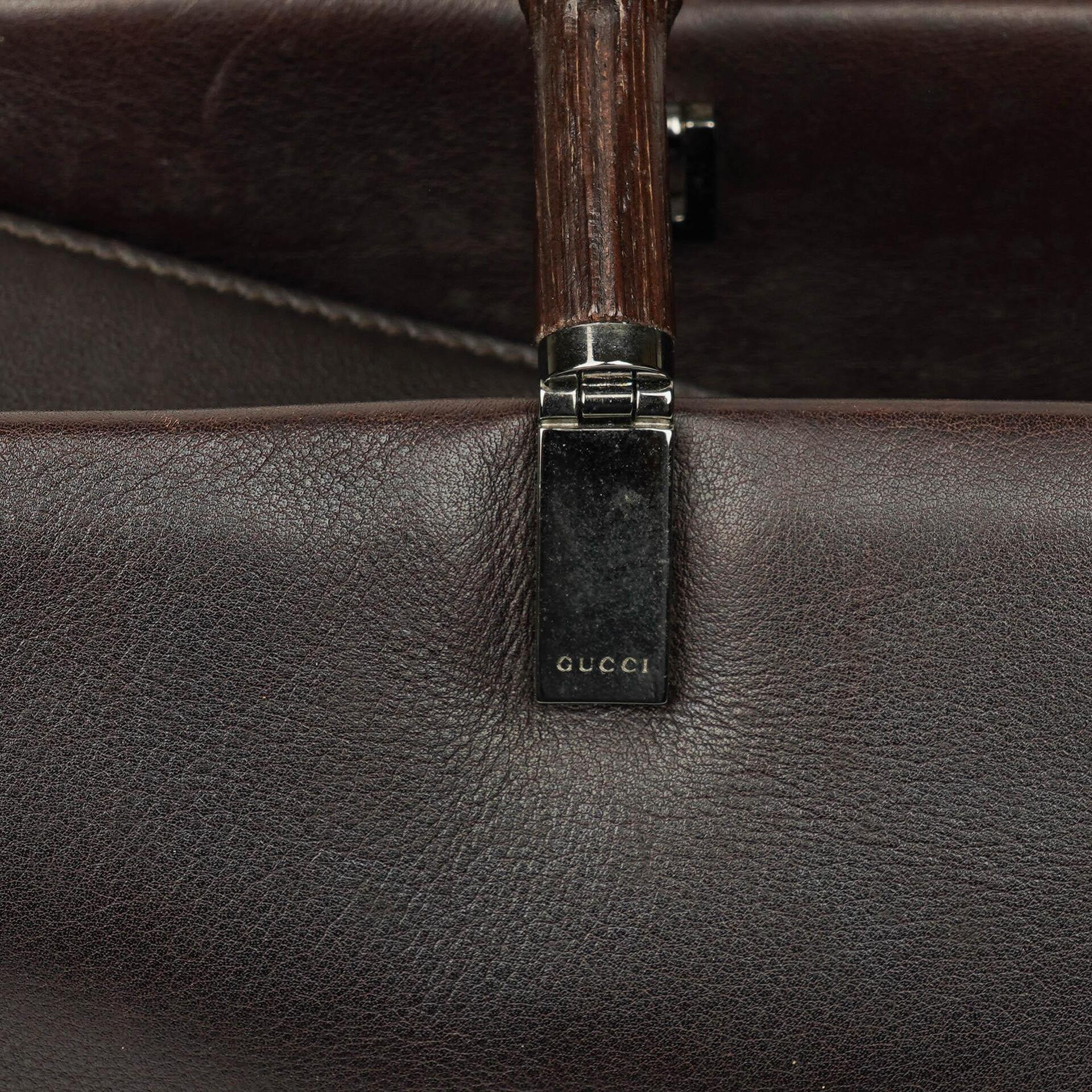 Gucci Bamboo Top Handle Tasche aus Leder