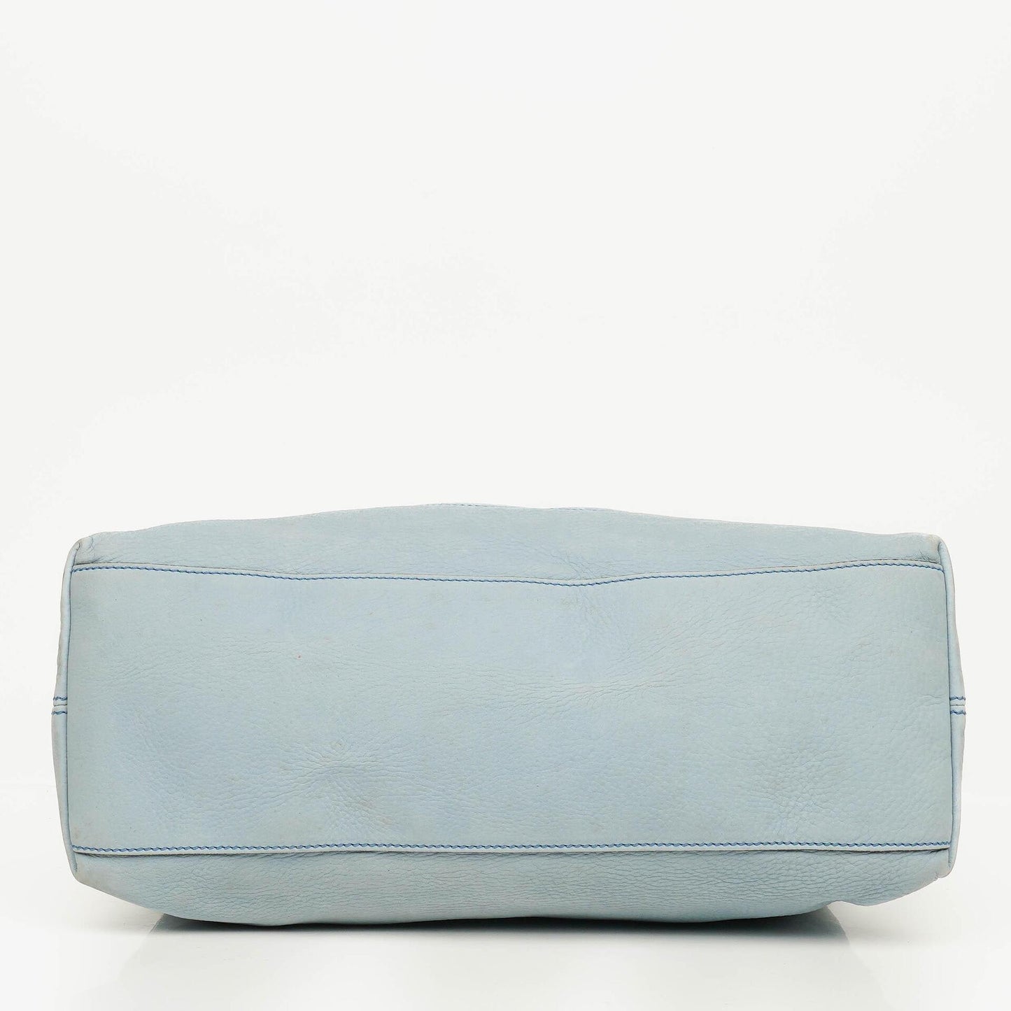 Gucci Soho Tote mit Obergriff aus hellblauem genarbtem Leder