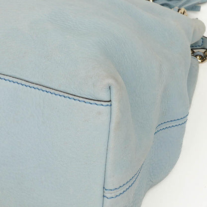 Gucci Soho Tote mit Obergriff aus hellblauem genarbtem Leder