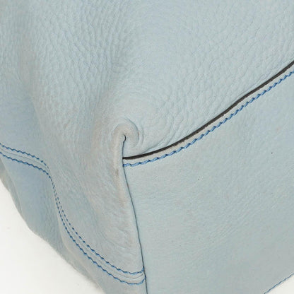 Gucci Soho Tote mit Obergriff aus hellblauem genarbtem Leder