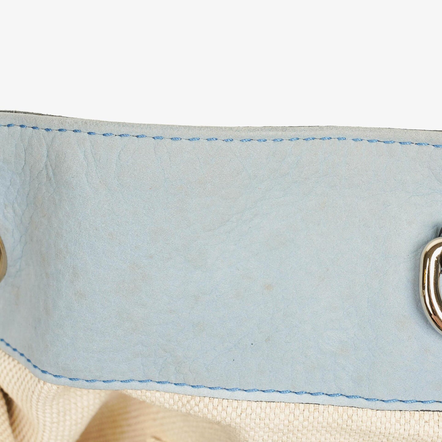 Gucci Soho Tote mit Obergriff aus hellblauem genarbtem Leder