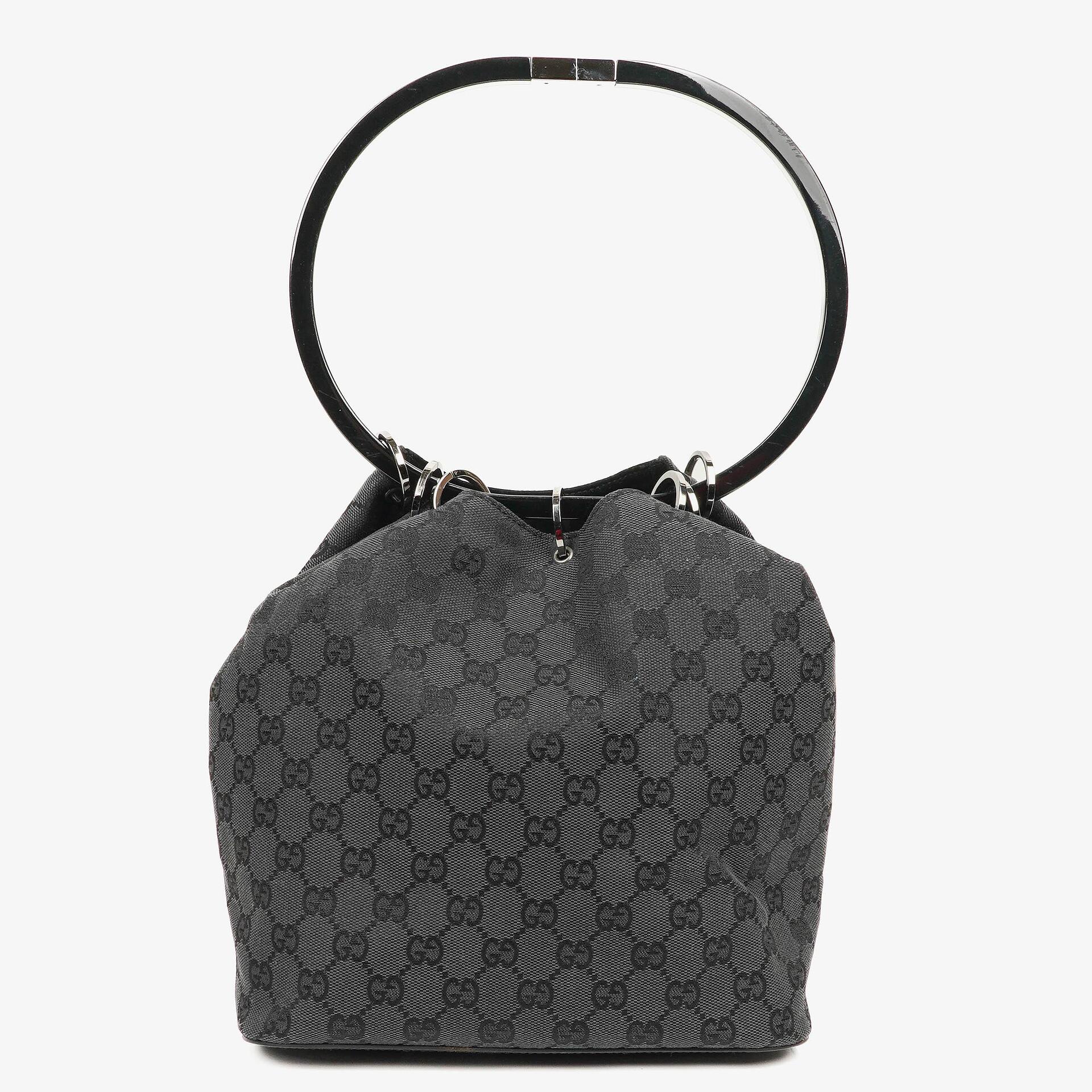Gucci Loop Bucket Monogram Tote in Schwarz