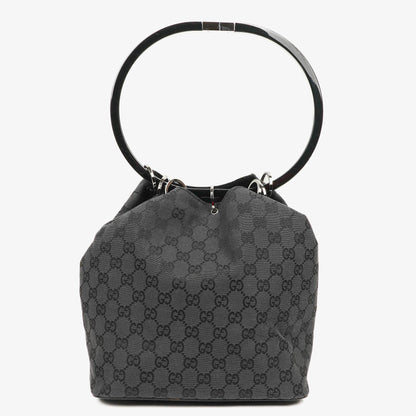 Gucci Loop Bucket Monogram Tote in Schwarz