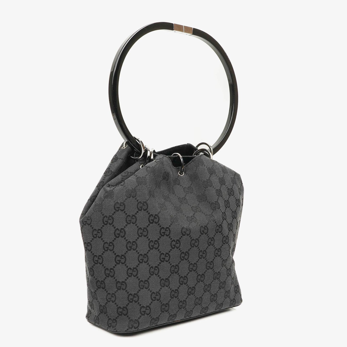 Gucci Loop Bucket Monogram Tote in Schwarz