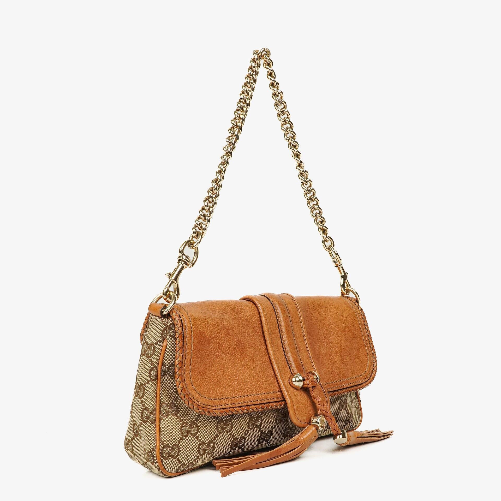 Gucci Marrakech Abendtasche aus beige-braunem GG Canvas