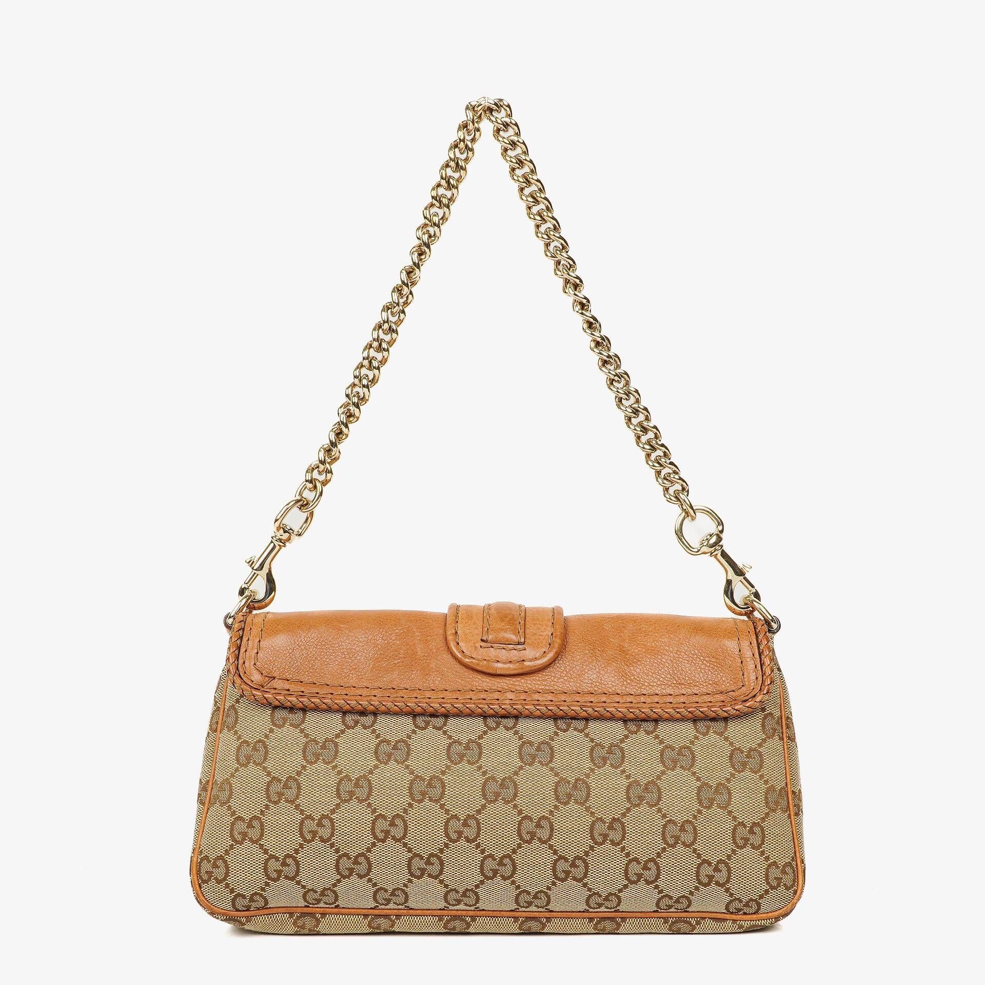 Gucci Marrakech Abendtasche aus beige-braunem GG Canvas