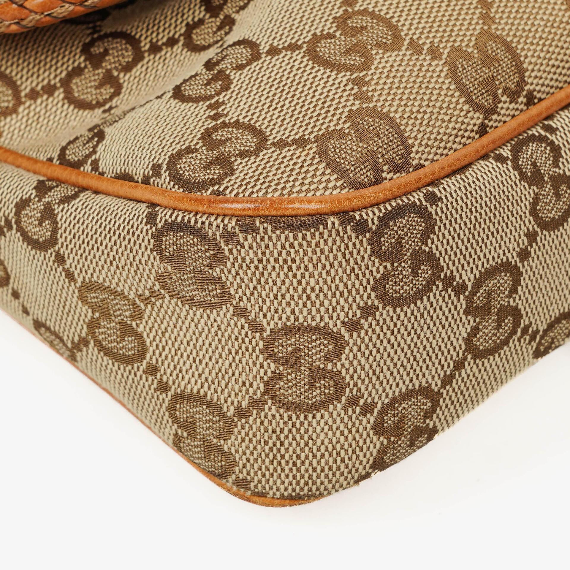 Gucci Marrakech Abendtasche aus beige-braunem GG Canvas