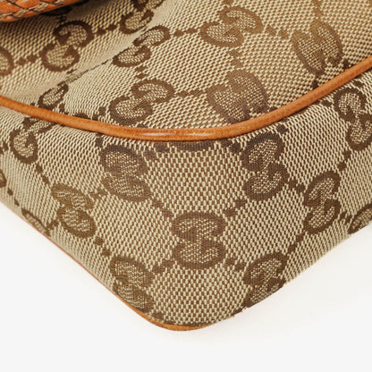 Gucci Marrakech Abendtasche aus beige-braunem GG Canvas