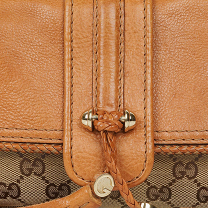 Gucci Marrakech Abendtasche aus beige-braunem GG Canvas
