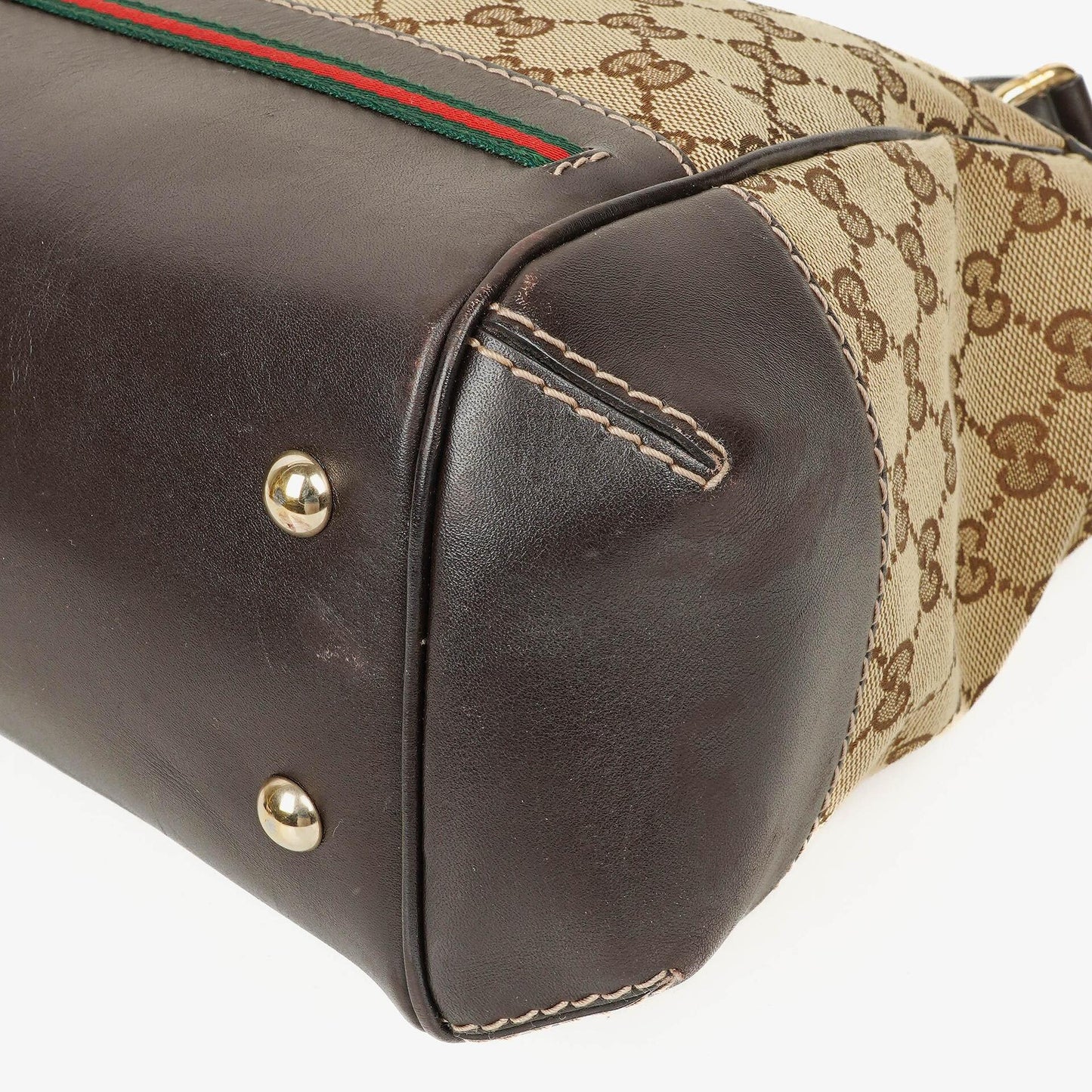 Gucci Mayfair Handtasche mit Obergriff, Schleife und beigem GG Canvas