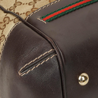Gucci Mayfair Handtasche mit Obergriff, Schleife und beigem GG Canvas