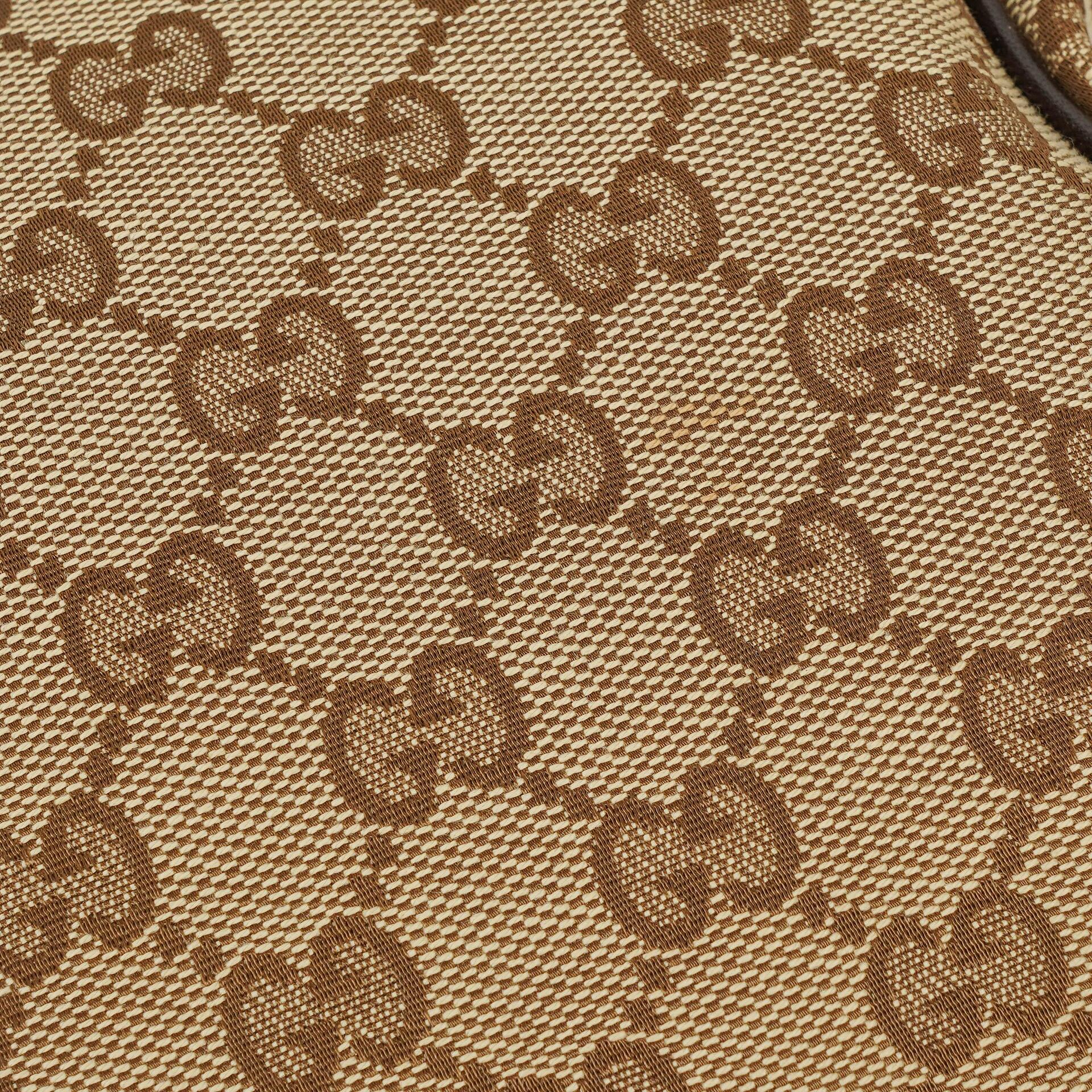 Gucci Mayfair Handtasche mit Obergriff, Schleife und beigem GG Canvas