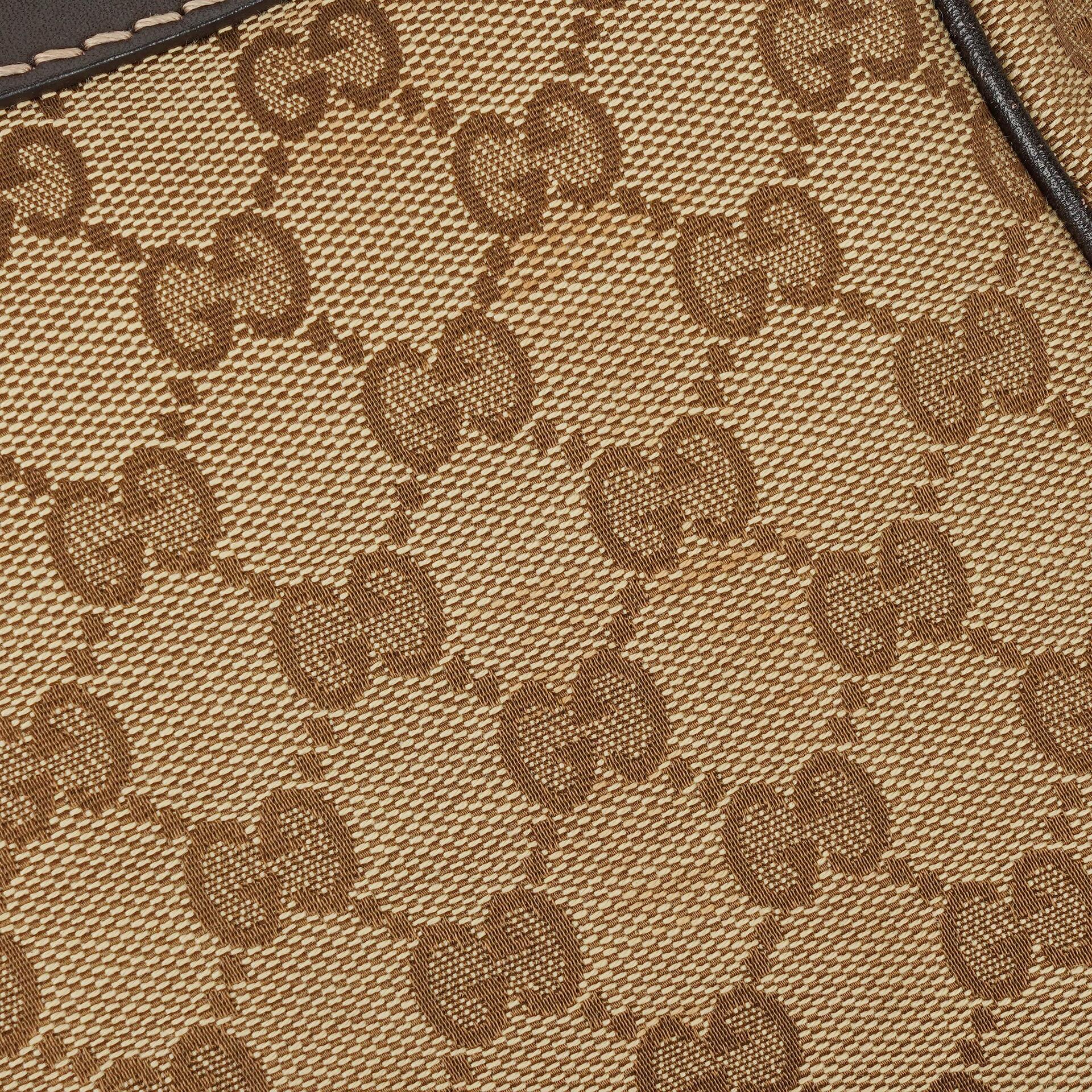 Gucci Mayfair Handtasche mit Obergriff, Schleife und beigem GG Canvas