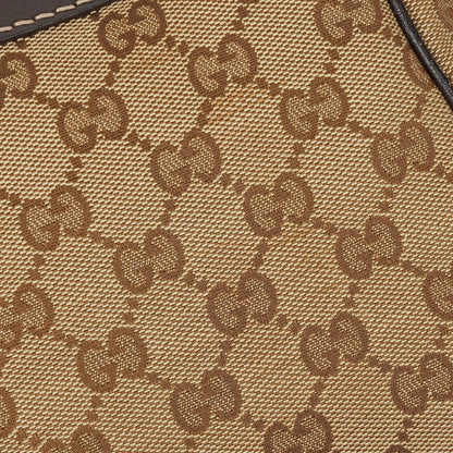 Gucci Mayfair Handtasche mit Obergriff, Schleife und beigem GG Canvas
