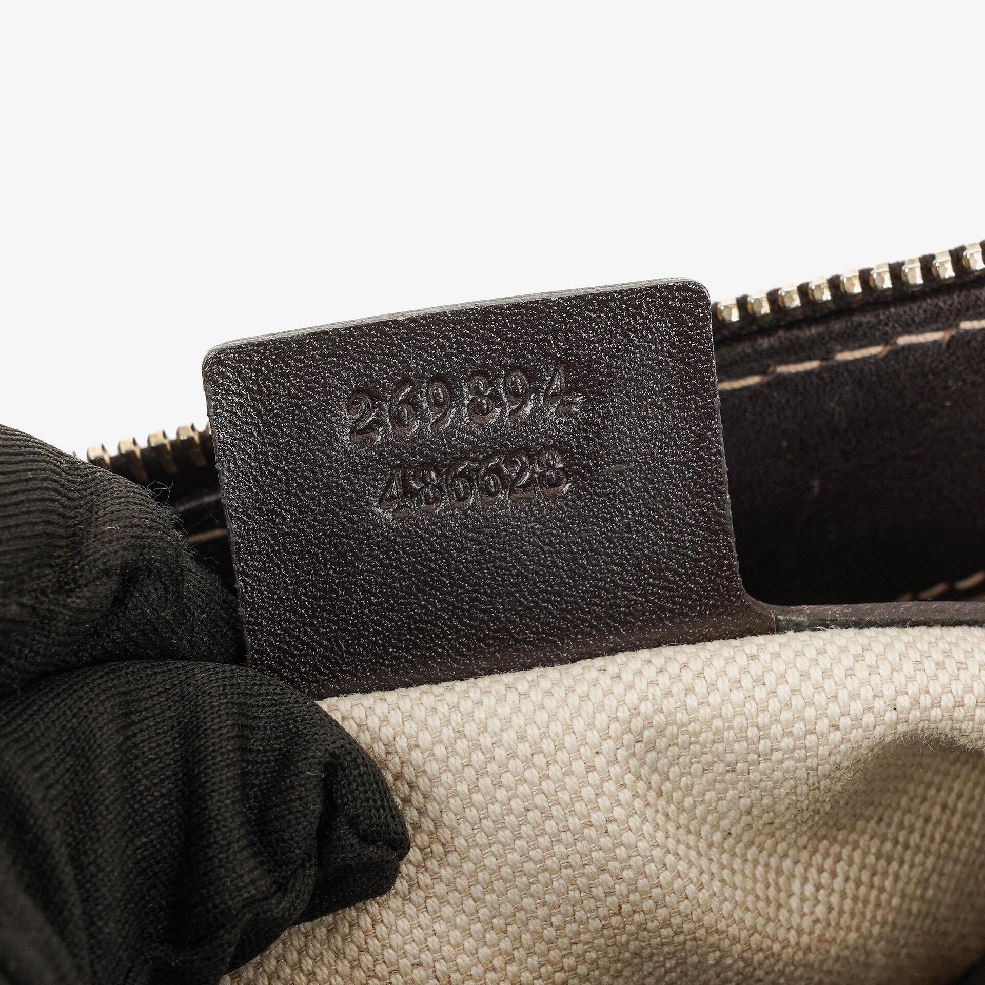 Gucci Mayfair Handtasche mit Obergriff, Schleife und beigem GG Canvas