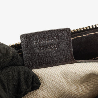 Gucci Mayfair Handtasche mit Obergriff, Schleife und beigem GG Canvas
